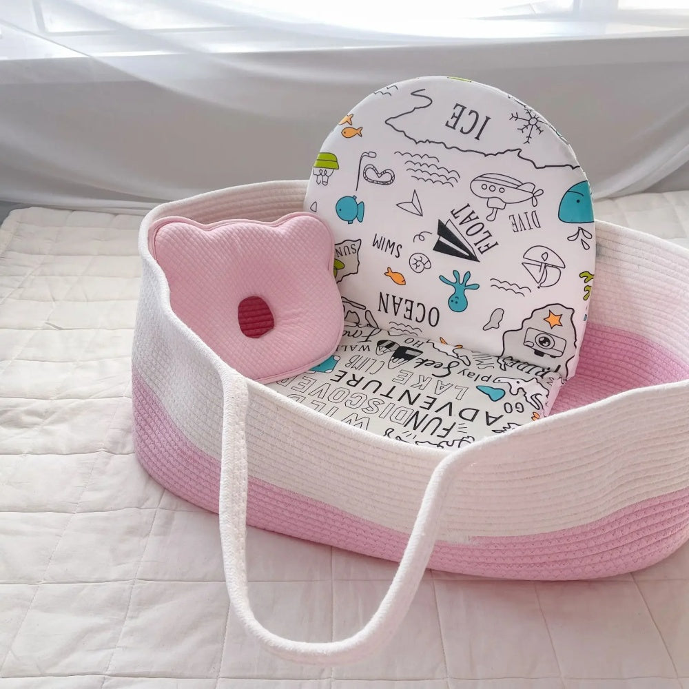 SOFIE Babykorg i Vävd Bomull